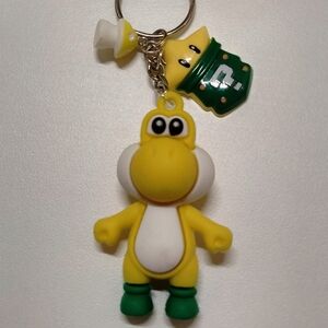 New- Yellow Yoshi Keychain with Charms